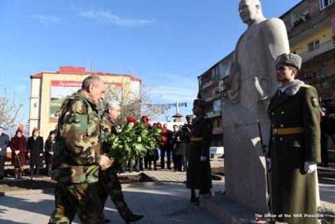 President Sargsyan, Artsakh counterpart pay tribute to memory of Marshal Baghramyan 