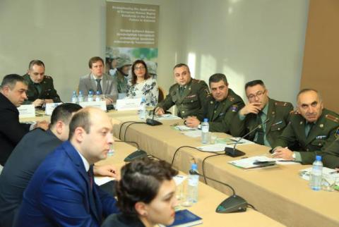 ՊՆ-ում Զինված ուժերում մարդու իրավունքների եվրոպական չափանիշների կիրառման ամրապնդման վերաբերյալ քննարկում է անցկացվել