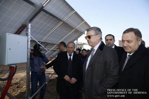 PM Karapetyan participates in solar power plant opening in Armavir Province