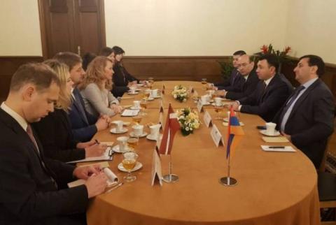 Armenian parliamentary delegation meets with Deputy Speaker of Saeima of Latvia