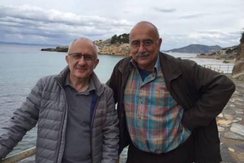 Taner Akcam visits ethnic Armenian scholar Sevan Nishanyan who escaped from Turkish prison
