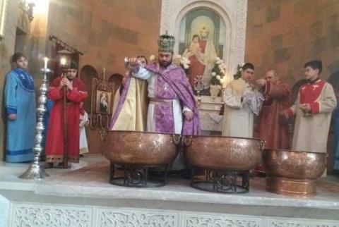 Արտաշատի Սբ Հովհաննես Ավետարանիչ առաքելական եկեղեցում կատարվեց Ջրօրհնեքի կարգ  