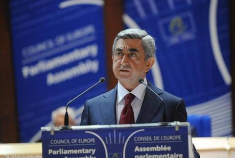 Armenian President delivers speech in PACE – LIVE