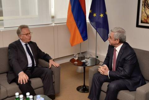 Նախագահ Սարգսյանը հանդիպում է ունեցել ԵԽ Վենետիկի հանձնաժողովի նախագահի հետ