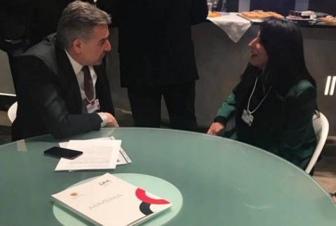Armenian PM meets with heads of Canadian and UAE major investment companies in Davos