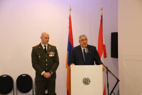 ԵԱՀԿ-ում ՀՀ մշտական ներկայացուցչությունը ՀՀ ԶՈՒ կազմավորման 26-ամյակին նվիրված ընդունելություն է կազմակերպել Վիեննայում