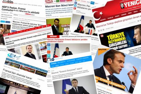 French president Macron’s Armenian Genocide remarks make headlines in Turkish press 