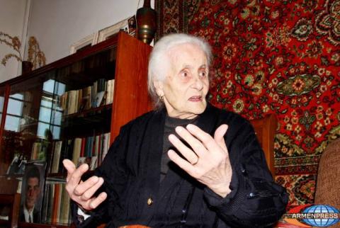 На 106-м году жизни скончалась Силвард Атаджян - последний очевидец, переживший Геноцид армян