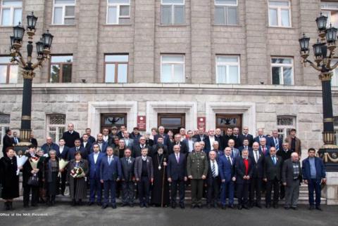 Solemn awarding ceremony takes place at Artsakh’s Presidential Palace in connection with Artsakh Revival Day