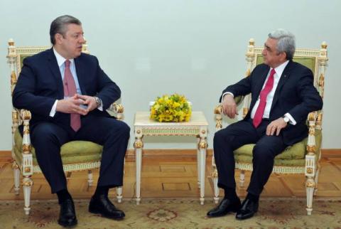 President Sargsyan receives Georgian PM Giorgi Kvirikashvili 