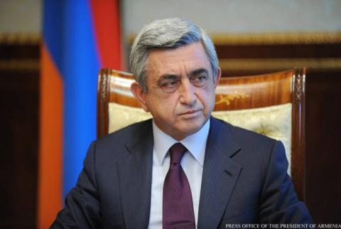 President Sargsyan sends message on the occasion of Young Yerkrapah members’ oath-taking ceremony