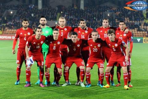 Armenian team remains 91th in FIFA monthly ranking