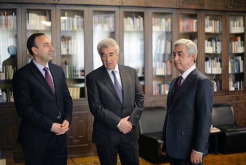 President Sargsyan attends naming ceremony of session hall of Constitutional Court