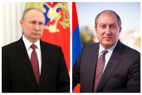 ՀՀ և ՌԴ նախագահները հեռախոսազրույցում  անդրադարձել են Հայաստանում ստեղծված իրավիճակին