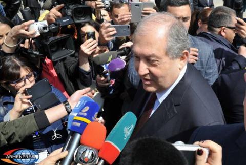President Sarkissian says ready to contribute to success of new government