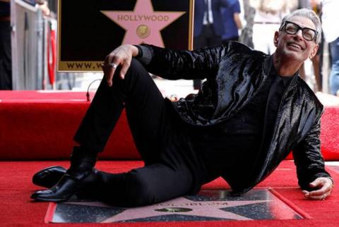 American actor Jeff Goldblum honored with star on Hollywood Walk of Fame