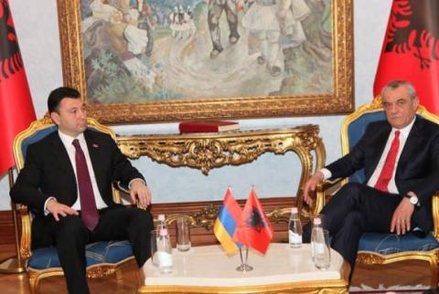 Էդուարդ Շարմազանովը հանդիպել է Ալբանիայի խորհրդարանի նախագահի հետ
