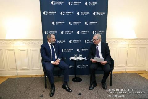Նիկոլ Փաշինյանը Բրյուսելում «Կարնեգի»  հետազոտական կենտրոնի փորձագետներին ներկայացրել է Հայաստանի զարգացման իր տեսլականը