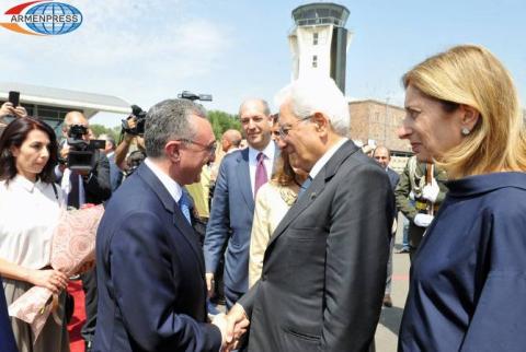 Իտալիայի նախագահը պետական այցով ժամանեց Հայաստան