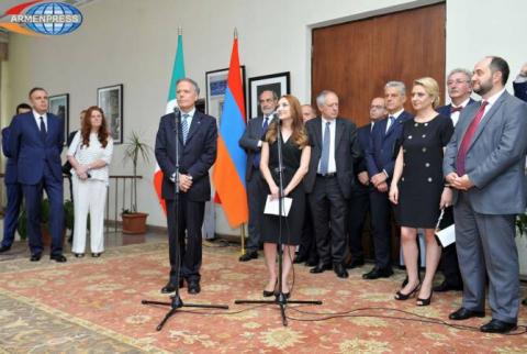 Armenian, Italian presidents attend opening of regional cultural heritage preservation center in Yerevan  