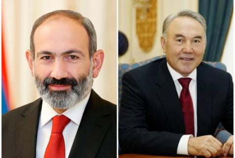 رئيس وزراء أرمينيا نيكول باشينيان يجري محادثة هاتفية مع رئيس كازاخستان نور سلطان نزارباييف