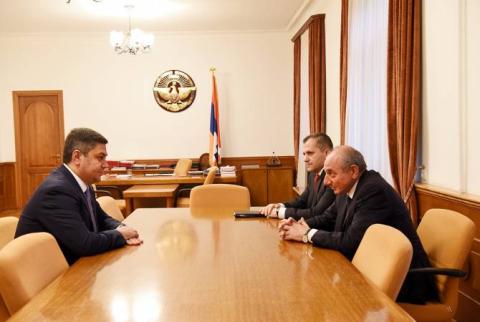 ԱՀ նախագահ Բակո Սահակյանն  ընդունել է ՀՀ ԱԱԾ տնօրեն Արթուր Վանեցյանին