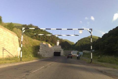 Cargo truck ablaze in Dilijan tunnel 