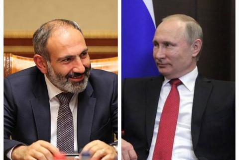 Pashinyan congratulates Putin on birthday 