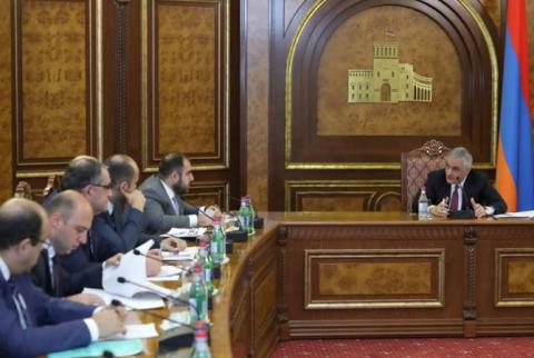 Les séances de la commission interministérielle de coordination des mesures envisageant la mise en œuvre de l'accord Arménie-UE se poursuivent au Gouvernement