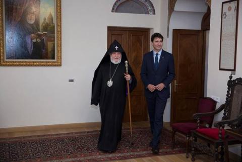 Canada will continue supporting Armenia at different platforms - Justin Trudeau meets with Catholicos of All Armenians