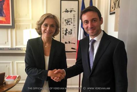 Rencontre entre le Maire d’Erevan Haïk Maroutian et le Président du Conseil régional d’île de France Valérie Pécresse