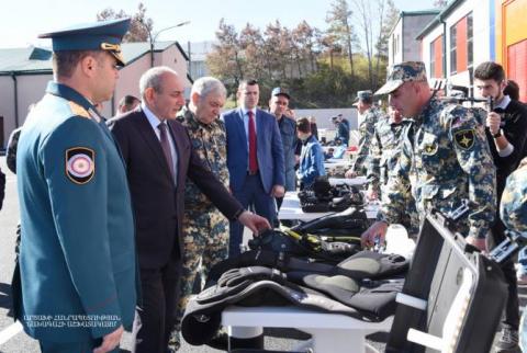 Artsakh President attends event dedicated to Day of Worker of State Service on Emergency Situations