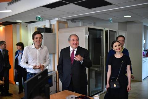 Le Président d’Arménie a discuté avec les délégués de l’entreprise  «THALES» et le cofondateur d’ «OpenClassrooms» les perspectives de la coopération avec l’Arménie 