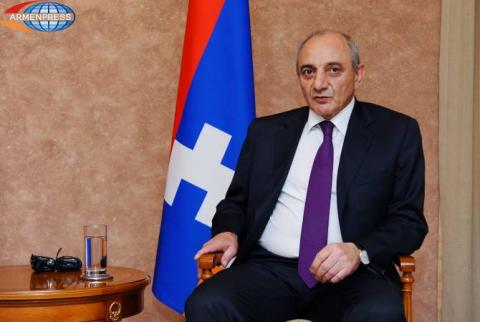 President Bako Sahakyan, American-Armenian philanthropist Vahan Chamlian discuss implementation of various programs in Artsakh