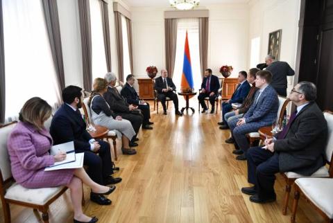 President Sarkissian receives organizers and group of participants of international round-table discussion