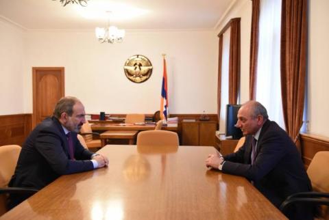 President of Artsakh, Armenian PM hold meeting in Yerevan 