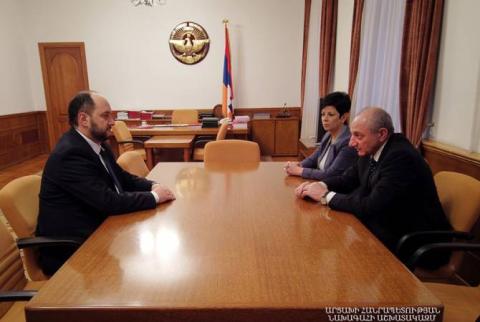 President of Artsakh holds meeting with Armenia’s acting minister of education and science