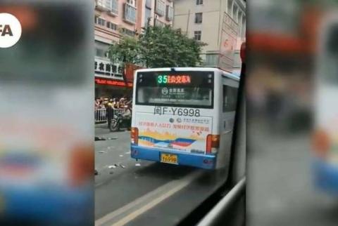 At least 5 killed in bus hijacking in China