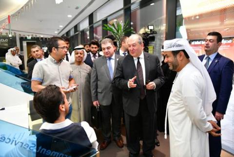 Armenian President introduces his vision on future cities during visit to “Masdar City”