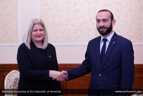 Speaker of Parliament holds meeting with UK Ambassador to Armenia 