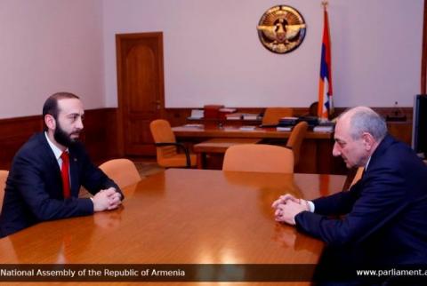 La coopération interparlementaire entre les deux pays au coeur des discussions du Président de l’Assemblée nationale arménienne et le Président de l'Artsakh