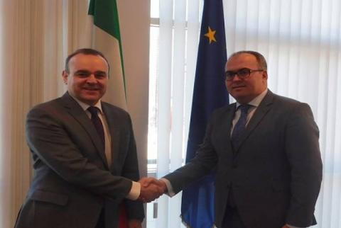 Le chef de l'Agence pour l'assurance des exportations a reçu l'Ambassadeur d'Italie en Arménie