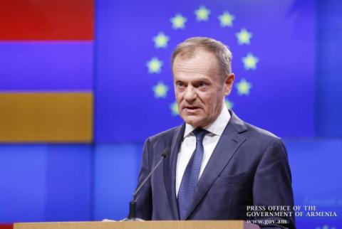 EU’s Tusk says is encouraged by recent contacts on NK conflict