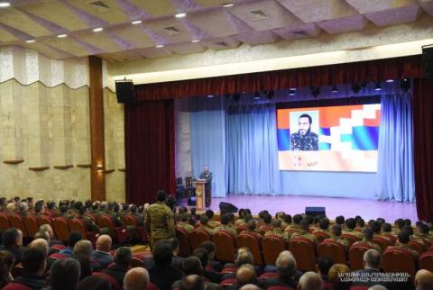 Bako Sahakyan, Serzh Sargsyan, Arkady Ghukasyan attend memorial evening devoted to 60th anniversary of Sparapet Vazgen Sargsyan