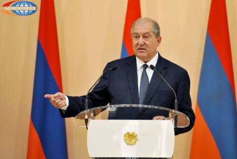 Le règlement du conflit du Haut-Karabakh doit se faire dans le respect du droit d’autodétermination: Président Armen Sarkissian 