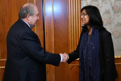 Armenian President receives Veolia company’s executive vice president for Central and Eastern Europe