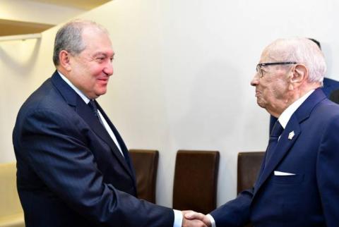 Le Président Sarkissian a adressé un message de félicitations au Président de la République tunisienne