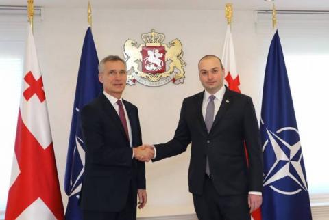 ՆԱՏՕ-ի գլխավոր քարտուղարը Թբիլիսիում հանդիպում է անցկացրել Վրաստանի վարչապետի հետ 