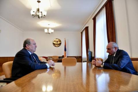 Armenian President meets with Artsakh counterpart in Stepanakert