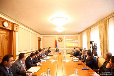 President Bako Sahakyan holds consultation on hosting CONIFA 2019 European Football Cup in Artsakh